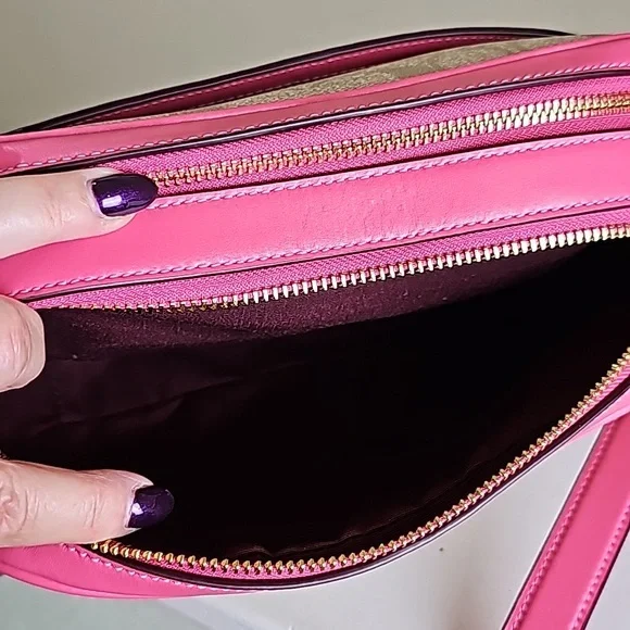 Coach Pink and Tan Crossbody Bag - Picture 13 of 16